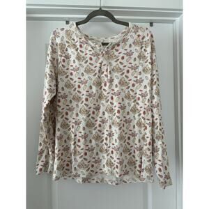 Kate Quinn Crystals Henley Sweatshirt 100% Organic Cotton VGUC